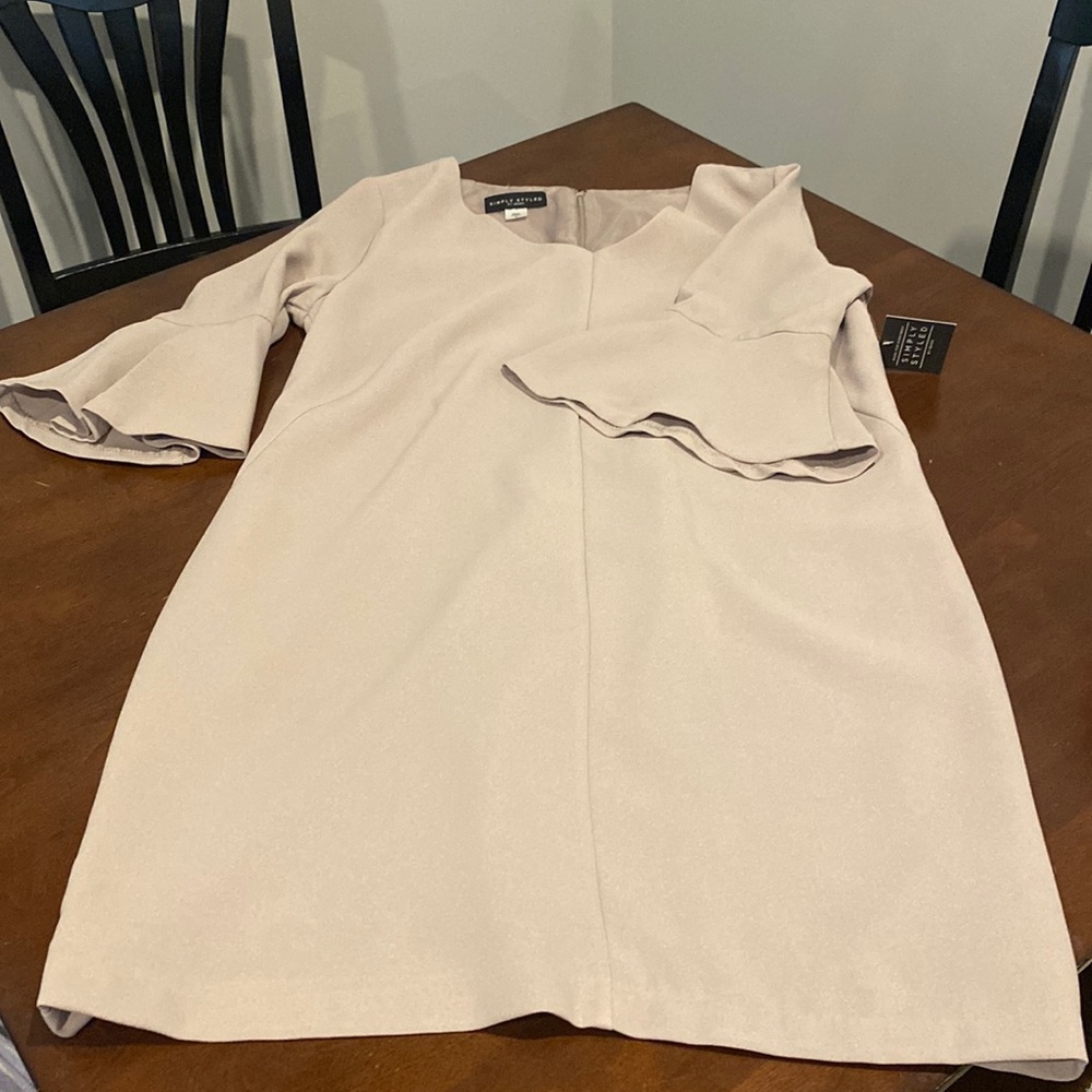 Tan Bell Sleeve Dress
